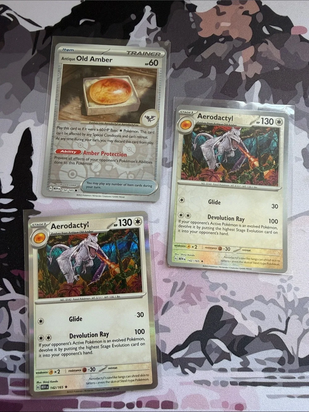 Antique Old Amber & Aerodactyl Pokémon Evolution Card Lot 🦖 | 3 Cards ✨5/$25✨